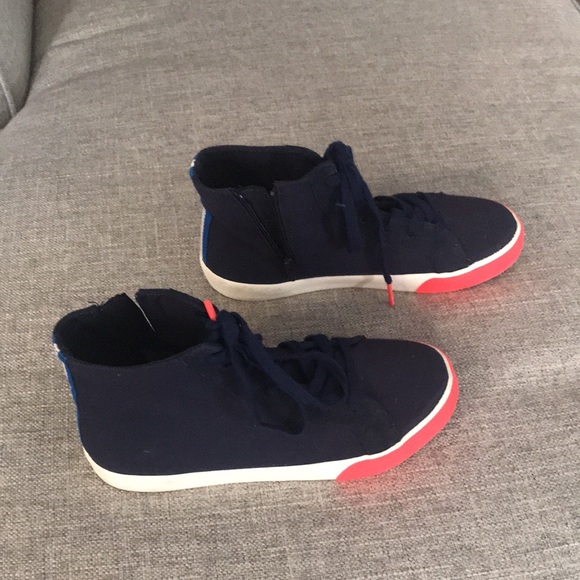 Mini Boden Contrast Canvas High Top Sneakers - Picture 2 of 14